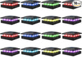 Peasur 4x4 Solar Post Cap Lights RGB Color Changing, 16 Pack Outdoor LED Fence Light Solar Powered Waterproof, Wood/Vinyl Posts Top Lighting for Outside Deck Yard Garden Patio
