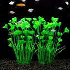 MyLifeUNIT Plastic Fish Tank Plants, 2 Pack Artificial Tall Aquarium Plants for Fish Tank Decor, 15.75 Inches (Green)