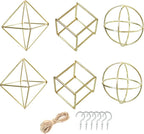 ZOOELAY Mini Air Plants Holders Metal Geometric Hanging Airplants Plant Hanger Airfens Display Stand Planter Hanging Airplants Frame Decor 6PCS