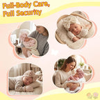 8 Sets Newborn Baby Girl Hats & Mittens, Cotton Preemie Hospital Bow Cap, No Scratch Gloves,Infant Beanies 0-3 Months