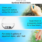 SunGrow Betta Balls, Water Conditioner with Over 30 Beneficial Elements for Tropical Fish, Freshwater Fish Tank pH Balance Decor, 0.3” Betta Fish Tank Accessories, 10 Pcs per Pack