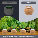4 PCS Aquatic Plants Fixed Ring Set, Anti-Floating Ceramic for Fixing Water Plants Fish Tank Landscaping Ornaments Aquarium Decoration (Red)