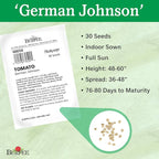 Burpee 'German Johnson' Heirloom, Large Pink Beefsteak Slicing Tomato, 30 Non-GMO Seeds