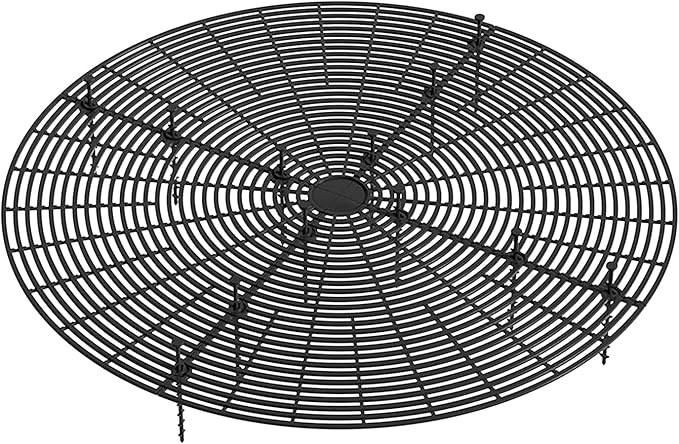 20.5 Inch Large Round Plant Pot Grid Cover, Cuttable Flower Pot Soil Covers Protectors from Animals, Dog Cat Digging Stopper with Deep Stakes for Indoor Outdoor Gardening (Black)
