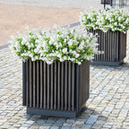 Artificial Flowers for Outside Artificial Faux Plants Flowers Outdoor Spring Decoration, Fake Eucalyptus Realistic UV Resistant for Planter Pot UV Resistant Realistic Outside Porch Patio Garden(White)