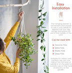 feedee Macrame Plant Hangers Indoor Macrame Hanging Planters for Indoor Plants, 6 Pack Hanging Plant Holders Indoor Hanging, Macromay Plant Hangers for Indoor Plant Hanger, Outdoor Flower Pots Holder