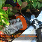 RESTMO Multi-Angle Garden Hose Nozzle with Sprinkler Function, Heavy Duty Water Hose Nozzle with 4 Spray Patterns, Magic Twist and Thumb Flow Control for Garden Watering, Car Washing & Yard, Orange