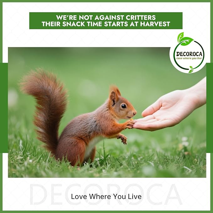 Decoroca 8 PCS Garden Cloches for Plants - Chicken Wire Plant Protectors from Animals, Outdoor Plant Cages to Keep Squirrels, Rabbits & Birds Out of Vegetable - DIY in 5 Forms - Sturdy Anti-Rust Dome