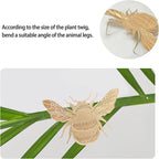 Rainteam Plant Animal Decor Brass Plant Charms for Live Plants Cute Animal Plant Hanger Ornaments for Pots Garden Plant Decorations Plant Accessories Gift for Plant Lovers(2 Bee)