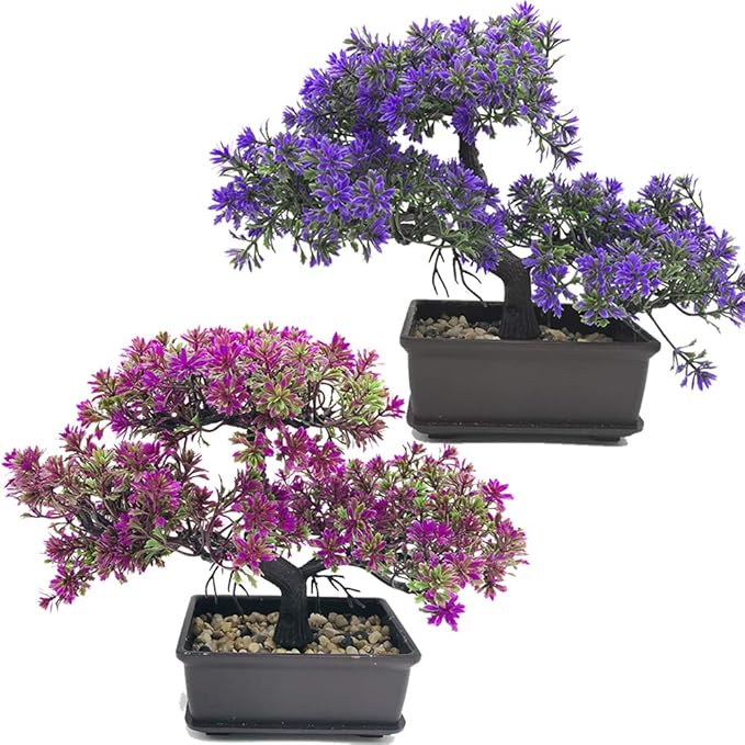 Artificial Bonsai Tree-Fake Plant in Pot Artificial Plants,Faux Bonsai Japanese Pine Bonsai Artificial Plants for Home Decor Indoor,Office/Windowsill/Yard,Desktop Display, Zen Garden Décor