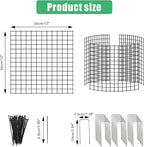 Eunika 18 Pcs Round Plant Protector from Animals, 6 Pack 12" x 12" Metal Mesh to Keep Animals Out Wire Plant Protectors for Rabbits Chicken Bunny Barricades for Garden Vegetable Flowers Protection