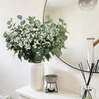 Beferr 5pcs Eucalyptus Stems & 6pcs Babys Breath Artificial Flowers Faux Greenery Bouquets for Wedding Table Centerpiece Home Decor