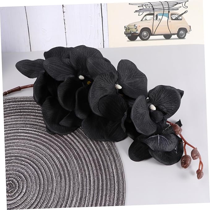 Artificial Phalaenopsis Orchid Flowers Lifelike Simulation Silk Floral Home Decoration Photography Props for Living Room and Wedding Décor