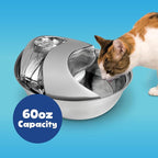 Pioneer Pet Stainless Steel Fountain Raindrop Design , 60oz