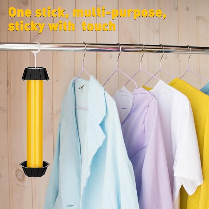 Qualirey Fly Traps for Indoor Outdoor Hanging Fruit Fly Stick Trap Sticky Mosquito for Home Insect 10 x 2.5 Inches(Yellow,4 Pcs)