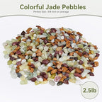 Pulovin 2.5 lbs Pebbles for Indoor Plants, Succulent Rocks, 3/8" Polished Pebbles for Bamboo, Vase, Terrarium, Natural Decorative Small River Rocks for Crafts, Cactus, Outdoor Garden Landscaping
