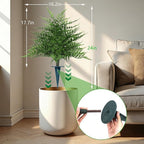 Yangrass Artificial 23" Fern Topiary Ball Trees, 2PCS Fake Fern Bushes Artificial Outdoor Plants with Ground Spikes, UV Resistant Lifelike Faux Greenery Shurbs for Home Garden Patio Porch Decor