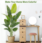 Lifelike Bird of Paradise Artificial Plant,6ft Faux Banana Leaf Tree with 13 Trunks - Perfect Indoor Silk Floor Plant for Home Decor in Living Room, Office, and Bedroom(Set of 2)