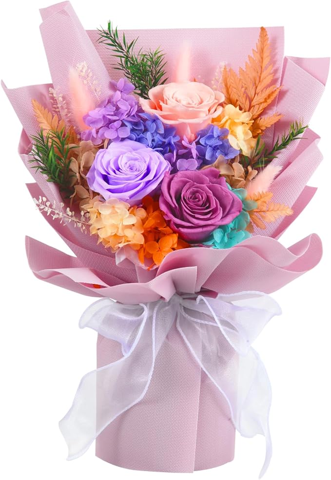 Forever Flower,Flower for Delivery,Roses Bouquet Lasting for 3 years,Birthday Flowers,Sympathy Flowers,Gifts for Her Women Mom Grandma Wife Friends