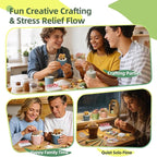 Microland Air Dry Clay Art Set Fake Succulents Flower Making Kit Adult Arts and Crafts for Women Creative Craft Kits for Teens DIY Mini Plant Crafting Set Crafty Flower Gift Artist Gift for Mother Fun