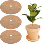 CREATCABIN 3Pcs Plant Pot Soil Cover Coco Coir Mulch Mats 35cm Tree Mulch Ring Natural Coconut Fiber Plant Cover Ring Plant Protector Mulch Mat for Sapling Root Weed Barrier Water-Proof