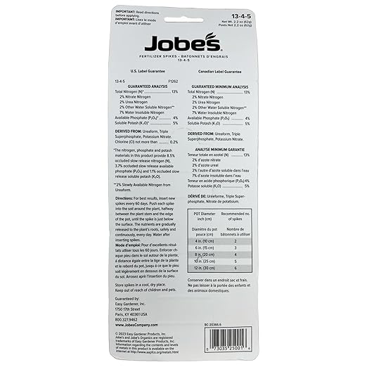Jobe's 5001T Houseplant Fertilizer Food Spikes, 50 Pack