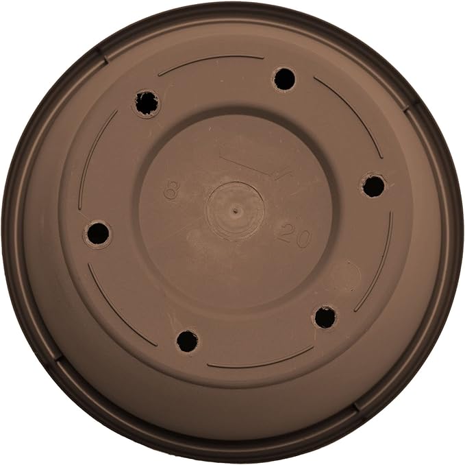 Bloem Terra Pot Round Planter: 16", Chocolate, (No Saucer Included) Matte Finish, Durable Resin, Traditional Style Pot, For Indoor and Outdoor Use, Gardening, 8 Gallon Capacity, Saucer Sold Separately