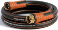 Short Garden Hose 10 ft x 5/8", Heavy Duty Small Flexible Water Hose, Kink Resistant Lightweight Hybrid Hose, Leakproof Yard Hose with Male to Female Fittings