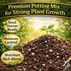Potting Mix Soil 3 QT for Indoor Plants & Outdoor Gardening – Seed Starter Soil, All Purpose Planting Mix – Moisture Retaining, Fast Draining Soil for Seeds, Herbs, Flowers & Vegetables