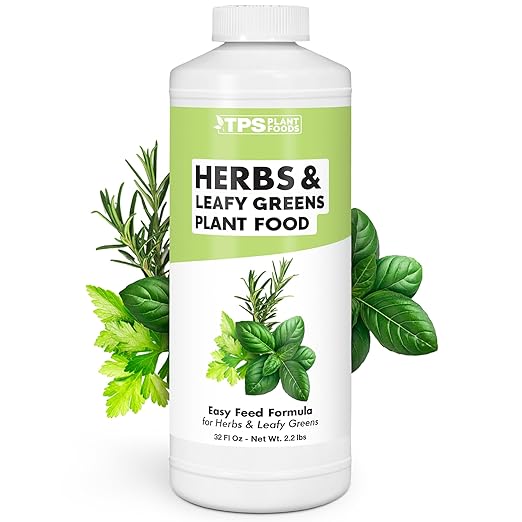 Herb Plant Food – Liquid Fertilizer for All Edible Herbs, Supports Faster Growth, Lush Leaves & Better Flavor, 32oz