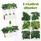 Briful 6PCS Fake Plants Potted Artificial Plants, Mini Faux Plants in White Pots Greenery Décor for Home Office Table Shelf Bathroom Farmhouse Indoor Decoration