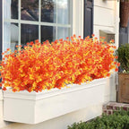 6 Bundles Artificial Fall Flowers No Fade Faux Autumn Plants, Fake Indoor Outdoor Greenery for Thanksgiving Christmas Wedding Party Home Garden Fireplace Décor (Gold Yellow)