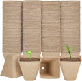 YESIACE 126 Packs Square Peat Pots, 3.15 Inch Seed Starting Pots with Drainage Holes Square Nursery Pot,Biodegradable Eco-Friendly Round Plant Seed Starter Peat Germination Seedling Trays