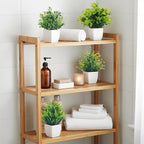 CEWOR Fake Plants 4 Packs Small Artificial Mini Plants Potted Bathroom Accessories Decorations for Desk Office Farmhouse Kitchen Table Decor Indoor