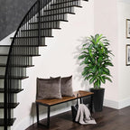 Artificial Dracaena Tree 5FT - Faux Plant with Black Diamond Planter - Tall Fake Tropical Yucca Floor Plant Potted - Artificial Silk Tree for Home Office Living Room Decor Indoor