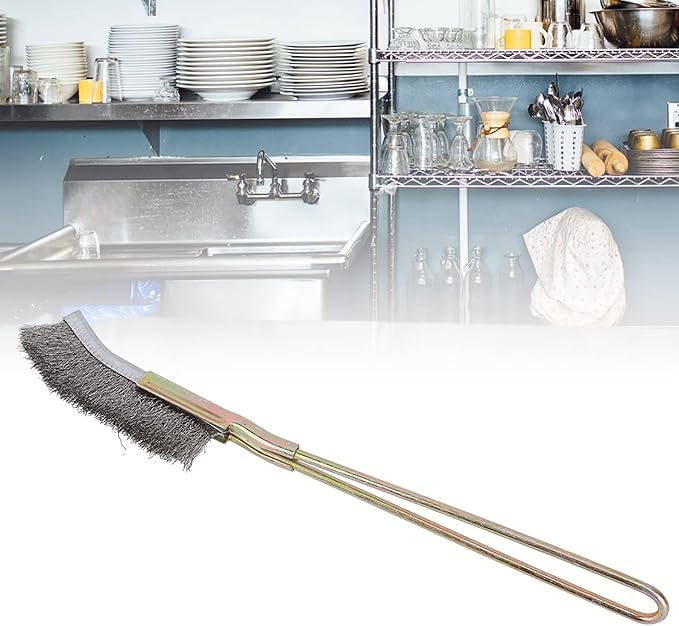 Topyond Curved/Straight Head Steel Soft Bonsai Brush - Japan Brash Garden Cleaning Tool - Perfect for Gentle and Effective Cleaning of Bonsai Trees and Plants(Elbow)