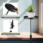 Teenyyou 1 Pcs Window Sill Plant Shelf 7.9''D x 14.2''H Adjustable Window Shelf Windowsill Clamp Tray for Indoor Plants Metal Windowsill Extension Tray Planter Floating Shelves for Indoor Outdoor