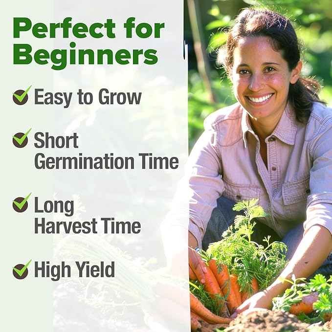 HOME GROWN - Snap Pea Seeds for Planting Organic 100 & Tendersweet Carrots Pack 3000