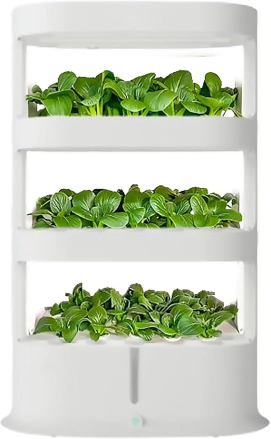 FLTRGO Garden Hydroponic Growing System 48 Pods Hydroponics Tower, Plant Germination Kit Aeroponics Growing Kit with LED Grow Light & Automatic Watering, Smart Garden Planter Aquaponics