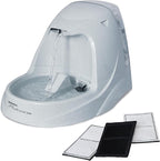 PetSafe Drinkwell Platinum Cat Water Fountain - Pet Fountain for All Pet Sizes, Encourages More Drinking, Includes Extra 3-Pack Replacement Carbon Filters, Indoor Use, Grey (168 oz/5L)