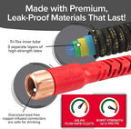 Pocket Hose 100 FT Copper Head Expandable Garden Hose with Pocket Pivot, No Tangles, AS SEEN ON TV, 360° Swivel, Tri-Tex Tubing, Force Field Jacket, Lead-Free, No-Kink, Anti-Burst w/APT