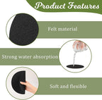 Plant Saucers for Indoors, 4 Pcs Round Fabric Plant Mat 4/6/8/10 Inch Plant Pot Saucers Felt Plant Water Catchers Tray Absorbent Plant Saucers for Indoor House Plants, Outdoor Pots, DIY Craft Supplies