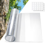 Extra Thick Tree Trunk Protector Guard - 60" L x 16" W PET Plastic Wrap for Iguana & Cat Prevention, DIY Plant Greenhouse Including Waterproof Transparent Acrylic Double-Sided Adhesive