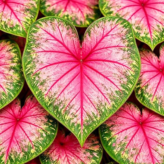 200Pcs Mix Caladium Seeds for Planting for Planting - Shade Loving, Heat Tolerant, Perfect for Containers & Indoor Decor