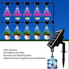 FLEXMAN Solar Spray Irrigation System Kit, 15 Pots Automatic Self Watering Solar Powered Timer Mode Spray Irrigation Kit for Roof Cooling, Lawn, Garden, Vegetable Irrigation ﻿