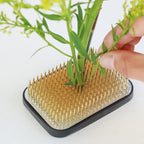 Wazakura Japanese Ikebana Rectangle Kenzan Flower Holder, Made in Japan Square Floral Arranging Pin Frog Tool (3.2" (83mm))