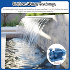 Pond Spillway 20-200 CM, Waterfall Overflow Box with 1M Soft Tube, PVC Connector & Sealing Tape, Light Grey, 120cm Wide Outlet for Garden Waterfalls