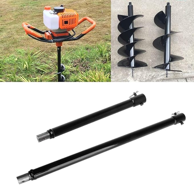 CHBC 30/50cm Extension Auger Bit Extended Length Drill Bits for Hole Digger Earth Augers Plant Garden Tool (30cm)