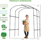 DoCred Tall Garden Arch Trellis for Climbing Plants, 87in Tall Metal Plant Support Trellis Archway for Climbing Vine Vegetable/Fruit/Flower Outdoor Yard Lawn Garden Arch Tunnel Trellis