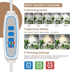 Grow Lights for Indoor Plants, Full Spectrum Plant Grow Light with 6/12/16H Timer, 3 Color Modes, 5 Brightness, 10"-65" Height Adjustable Growing Lamp for Large Indoor Plants (2 Pack)